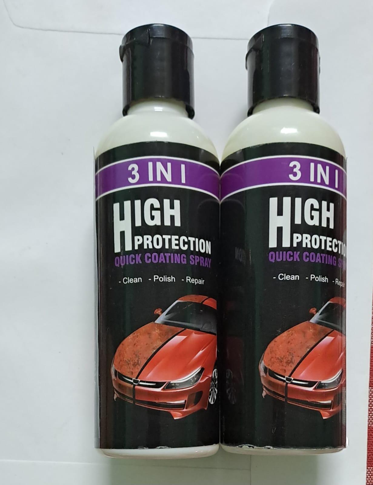 3-in-1 Hydrophobic Nano Coating Spray for Cars & Bikes | High Protection Polish | Pack of 2