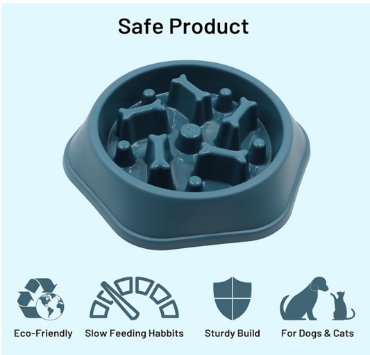 Slow Feeder Dog Bowl | Anti-Choking Interactive Feeding Bowl for Dogs & Cats