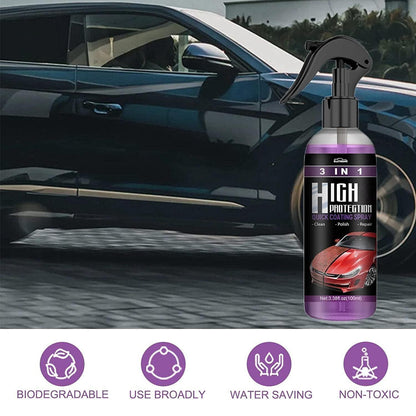 3-in-1 Hydrophobic Nano Coating Spray for Cars & Bikes | High Protection Polish | Pack of 2