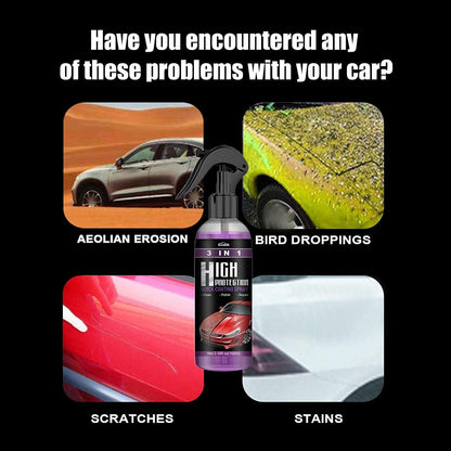 3-in-1 Hydrophobic Nano Coating Spray for Cars & Bikes | High Protection Polish | Pack of 2
