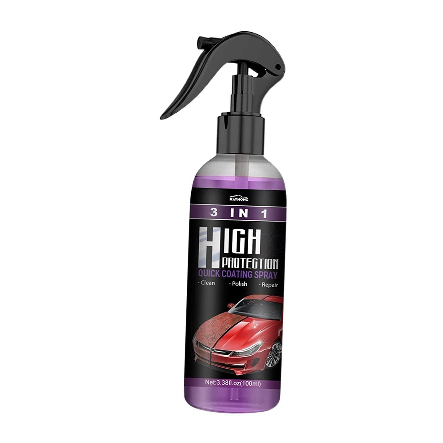 3-in-1 Hydrophobic Nano Coating Spray for Cars & Bikes | High Protection Polish | Pack of 2