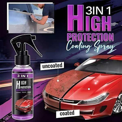 3-in-1 Hydrophobic Nano Coating Spray for Cars & Bikes | High Protection Polish | Pack of 2