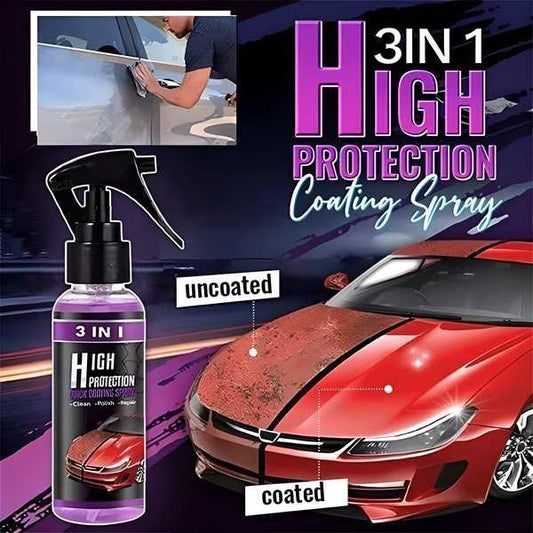 3-in-1 Hydrophobic Nano Coating Spray for Cars & Bikes | High Protection Polish | Pack of 2