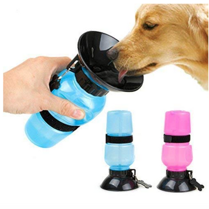 Portable Pet Water Bottle with Drinking Bowl | Leakproof Travel Water Dispenser for Dogs & Cats