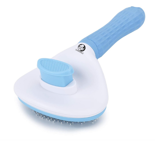 Self Cleaning Slicker Brush for Dogs & Cats | Pet Grooming Hair Removal Brush