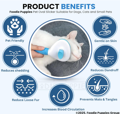 Self Cleaning Slicker Brush for Dogs & Cats | Pet Grooming Hair Removal Brush